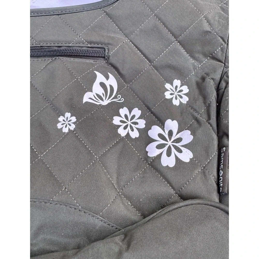 Samsonite Quilted Diaper Bag Brown Pink Changing Pad Insulated Bottle Bag NWT